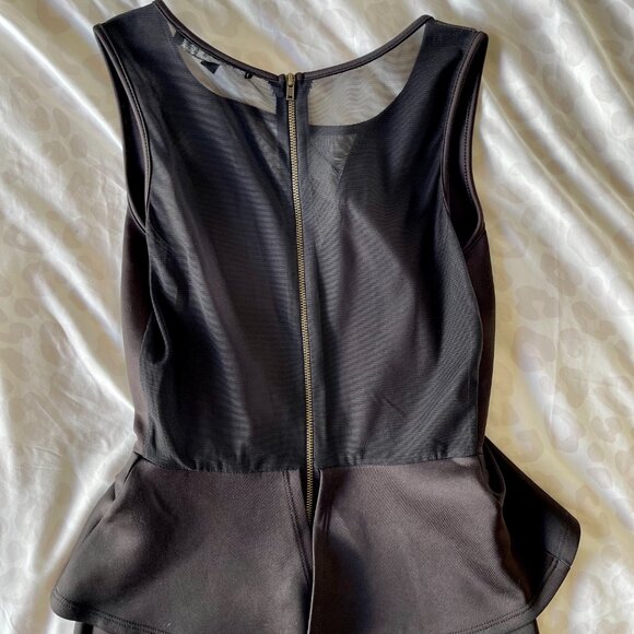 Vintage Guess Y2K Black Mesh Bodycon Dress – Plum Lining Stretch Clubwear (2-6) - Picture 7 of 8